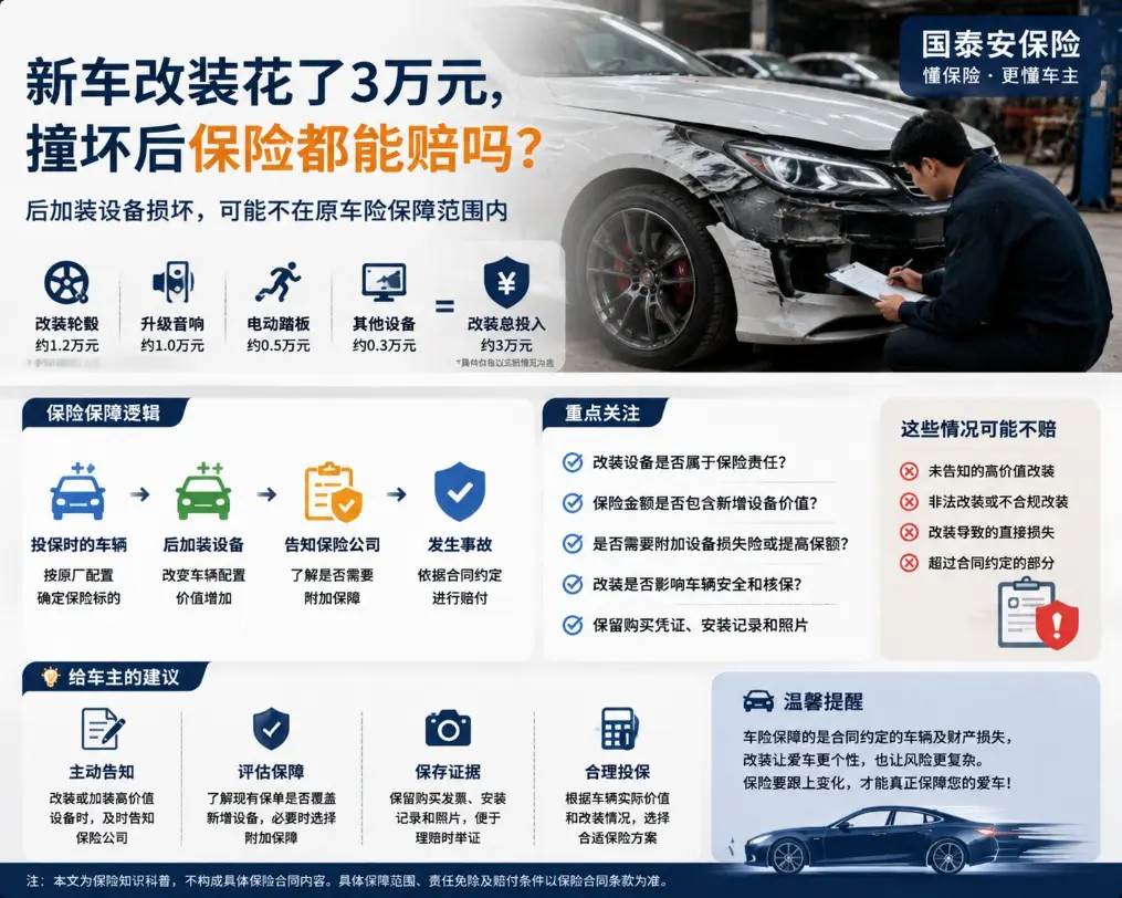 车辆改装后车险怎么赔？哪些改装会导致拒赔(图1)